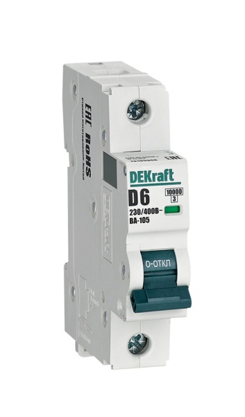 Авт. выкл. 1P 6A х-ка D ВА-105 10кА