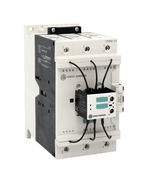 Контактор CNNK 80 01 230V 50/60Hz, 3P, 116A, 80kVAr(400VAC по AC6-b), 230VAC, 1NC