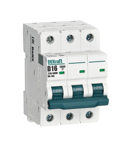 Авт. выкл. 3P 20A х-ка D ВА-105 10кА