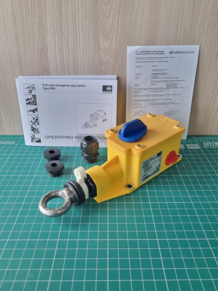 Аварийный выключатель с тяговым приводом металлические детали, нержавеющая сталь, пластиковая направляющая Kiepe Electric PAS 101 (91.057 560.101)
