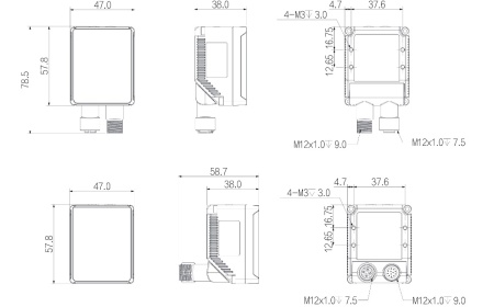 LANBAO PR12-BC15DNO оптический датчик M12 NPN NO Sn=150мм (D-тип) кабель 2м