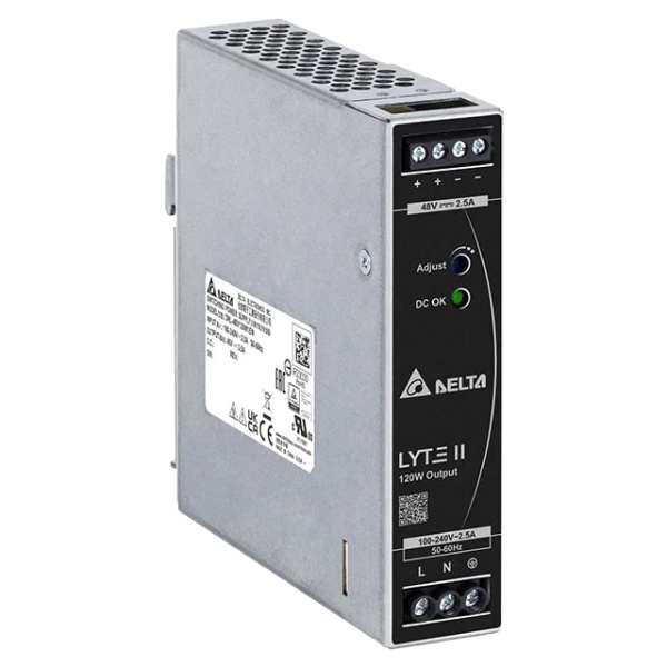 Блок питания импульсный Lyte II, 120W, 2.5А, 90_264VAC / 48VDC, DIN35, винт.клеммы, ал.корпус