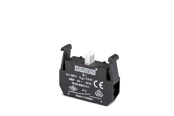 Блок-контакт (1НО) для пультов управления серии PV (250В AC, 4А) PVB1