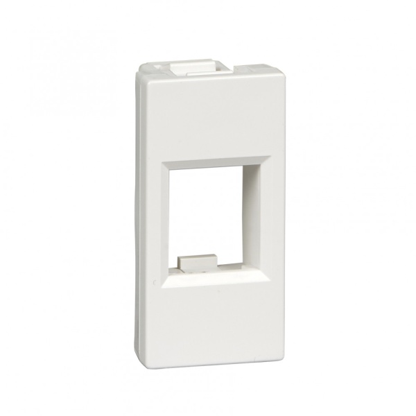 W45 Плата лицевая для 1xKeystone, 1 модуль (45х22.5 мм) БЕЛАЯ