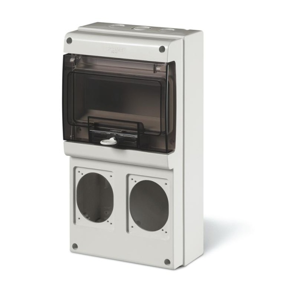 Щит комбинированный навесной M340, 8M + 2x 70x87, 184x340x106mm, IP66, серия DOMINO