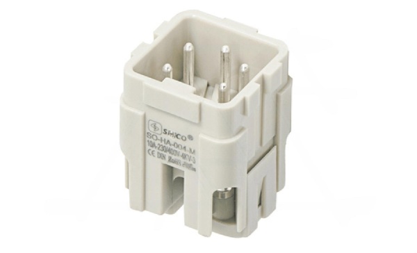 Вставка контактная, размер H3A, тип вилка, 4P+PE, 10A, 230/400V, винтовой зажим