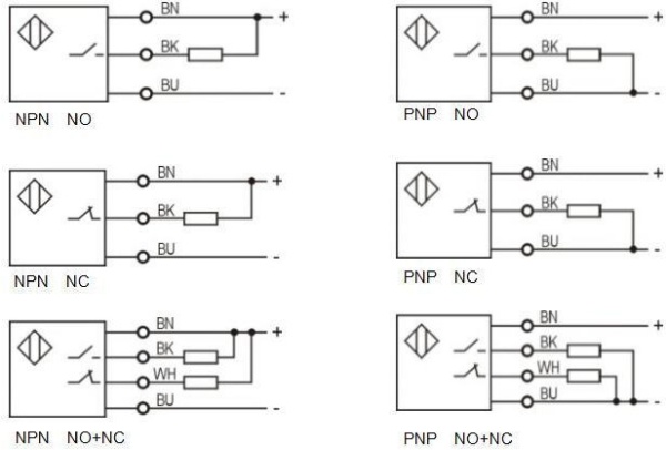 LANBAO LR12XBF04DPOY индуктивный датчик M12x51мм PNP NO Sn=4мм кабель 2м