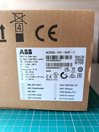 Преобразователь частоты LV AC machinery drive module, IEC: Pn 0.75 kW, 4.7 A (ACS355-01E-04A7-2) без панели управления