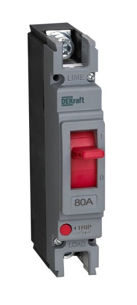 Силовой автоматический выключатель 1P 80A 20кА ВА-301