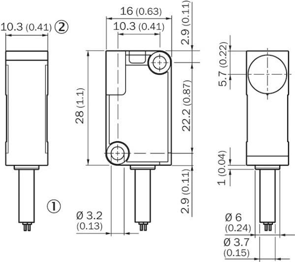 Индуктивный датчик близости ,кабель трёхпроводный 2 м (1055447) IQ10-03BPSKW2S SICK