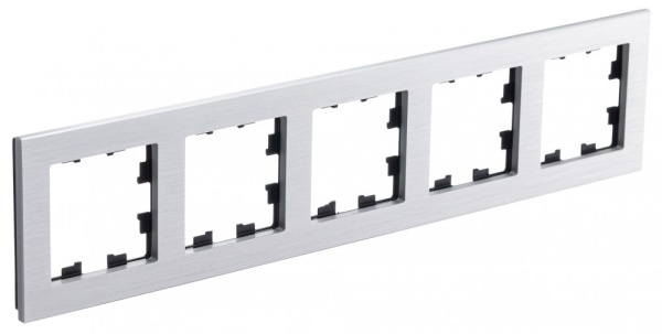 ATLASDESIGN NATURE 5-постовая РАМКА, МЕТАЛЛ СЕРЕБРО