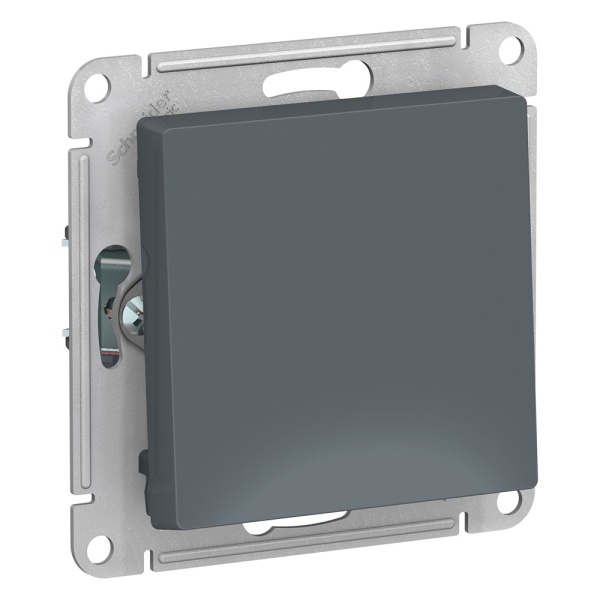 ATLASDESIGN 1-клавишный ВЫКЛЮЧАТЕЛЬ КНОПОЧНЫЙ, сх.1, 10А, механизм, ГРИФЕЛЬ