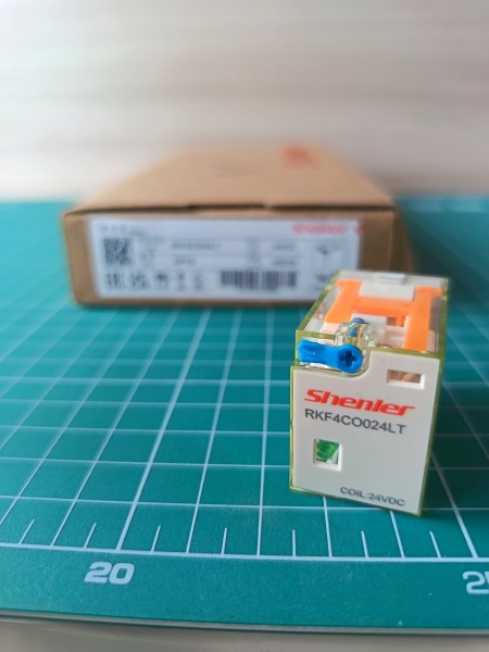 Реле RKF4CO024LT, 4CO, 6A, (250VAC/30VDC), 24VDC, мех. индикация, тест-кнопка с блокировкой, LED