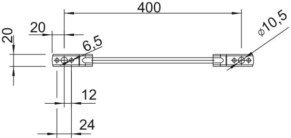 Трос-перемычка 853 400, L=400мм, из гибкого медного проводника сечением 16мм² в оболочке, UV-resistant