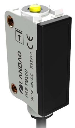 LANBAO PSE-PM4DPBR Рефлекторный датчик с поляризационным фильтром 4 м, красный свет (640нм), PNP, NO