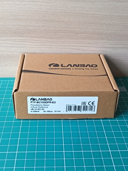 LANBAO PTF-BC100DPR-E2 оптический датчик 50x50x17мм 10-30DC PNP NO+NC Sn=1м разъём М12 (D-тип)