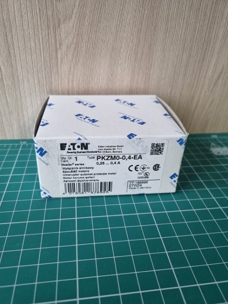 Авт. выключатель PKZM0-0,4-EA, 3P, 0.4A, 690VAC, 150kA, It=0.25_0.4A, Ie=6.2A, 0.09kW(415VAC), CLASS 10A, управление рукояткой, обрыв L