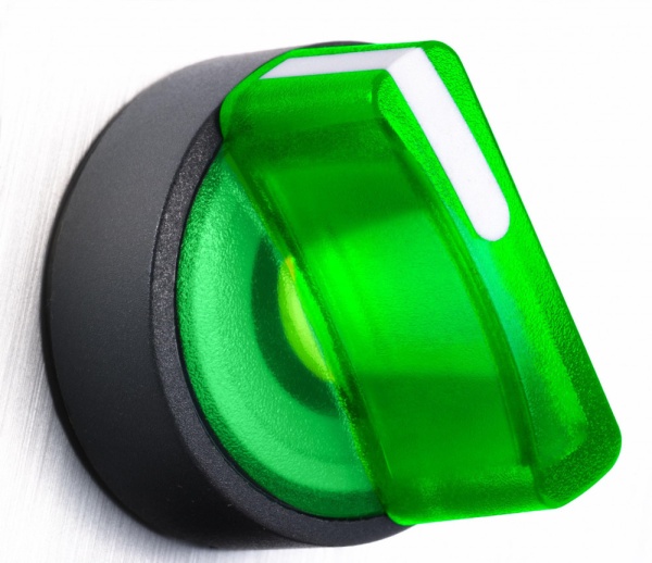 ПЕРЕКЛЮЧАТЕЛЬ 22ММ 24В ЗЕЛ. С ПОДСВЕТКОЙ