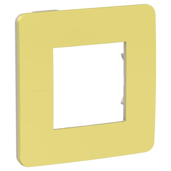 UNICA STUDIO рамка 1-постовая, ЗЕЛЕНОЕ ЯБЛОКО/бежевый