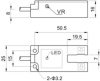 LANBAO PU15-TDPC вилочный оптический датчик 15мм PNP NC кабель 2м