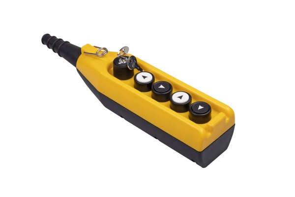 Пульт управления 5 кнопок (первая кнопка ключ-марка CP100AC20, 1НО), односкоростной, cерия PV (250В AC, 4А), IP65 PV5AC20A22