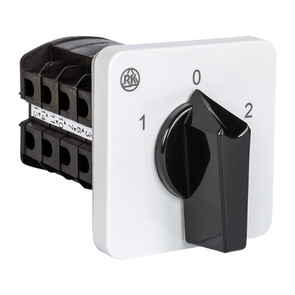 Переключатель BS 16 53 U, 3P, 20A, тип 1-0-2 (60°), 3NO на 1_2, на дверь, фронт IP40