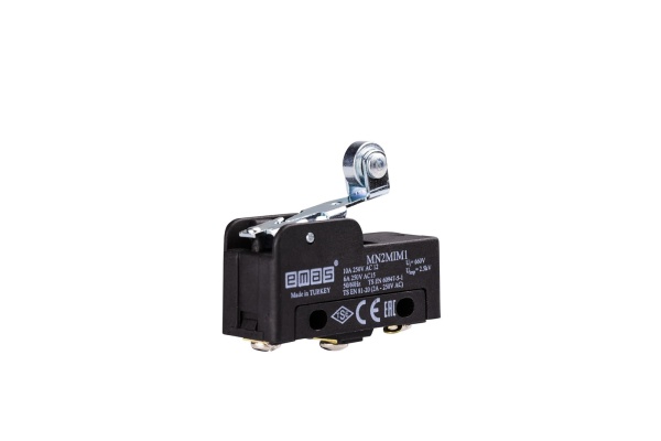 Мини-выключатель, привод роликовый рычаг 28мм (1ПК), пластиковый корпус (250В AC, 10А) MN2MIM1