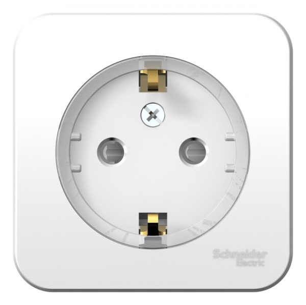 BLANCA О/У РОЗЕТКА с заземлением со шторками, (КОМПАКТ) ИЗОЛ.ПЛ., 16А, 250В, БЕЛЫЙ