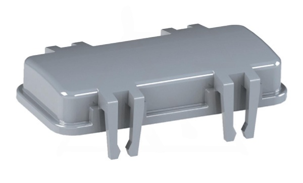 Крышка защитная кабельного корпуса разъема, размер H16B, пластик, RAL 7037