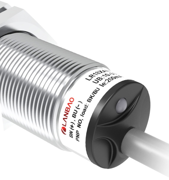 LANBAO LR18XBN08DPOW1 индуктивный датчик M18 PNP NO Sn=8мм кабель 2м, -40С