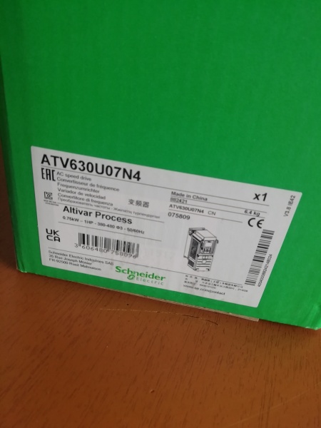 Преобразователь частоты Schneider Electric ATV630 0,75 кВт 380В 3ф ATV630U07N4