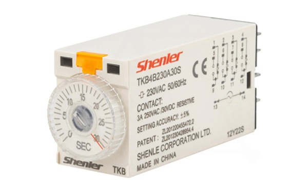 Реле времени TKB4B230A30S 4CO, 5A, 230VAC, задержка включения, LED, 1s-30s±5%, монтаж в цокль SKF14
