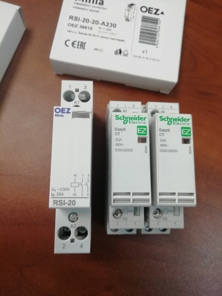 Контактор для проводок Ith 20 A, Uc AC 230 V, 2НО RSI-20-20-A230