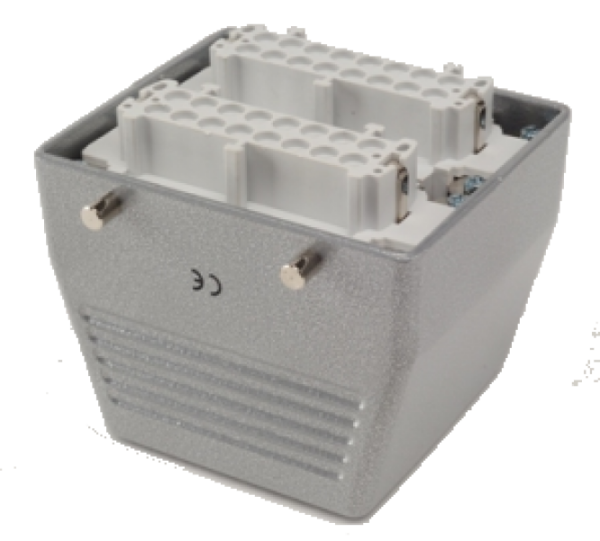 Кожух с гнездом металлический, 32 полюса, 16A, верхний ввод (PG 21), IP65 EBM32PU30