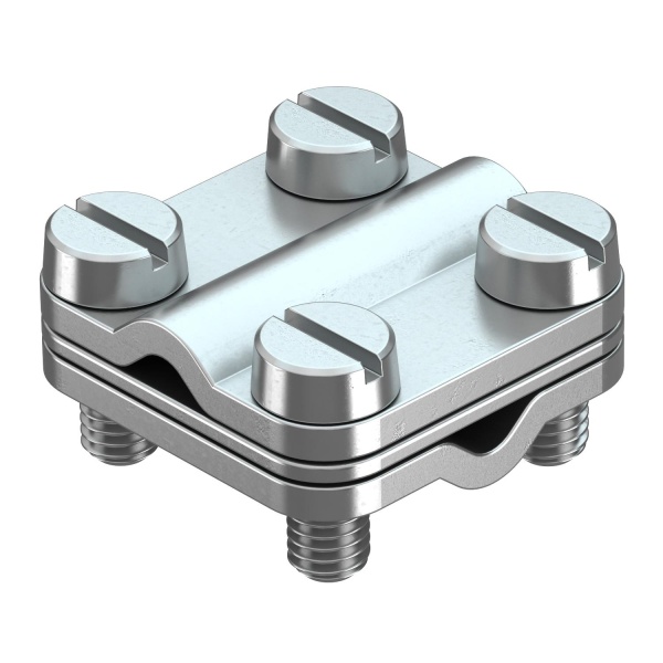 Клемма 470 4-16 для для крестового/Т-образного соединения проводников 4-16 мм², с промеж. пластиной, никелированная латунь