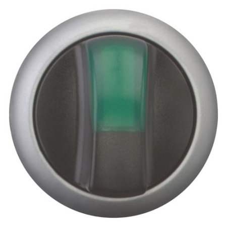 Переключатель I-0-II (60o, возвр.) с зел. рукояткой с подсв. Titan M22-WLK3-G, IP67