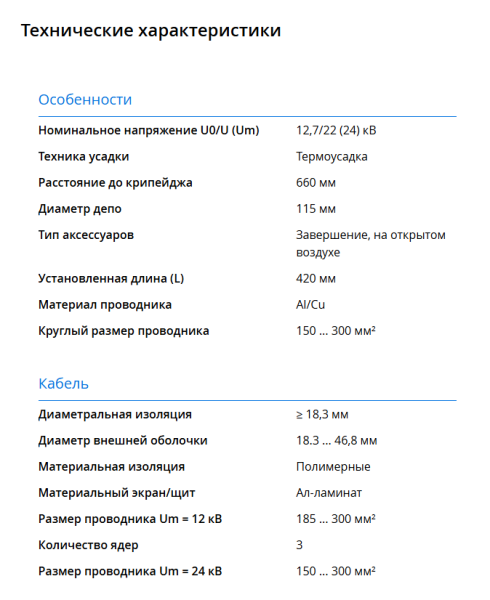 Термоусадочный наружный термин HOTHW1.2404L