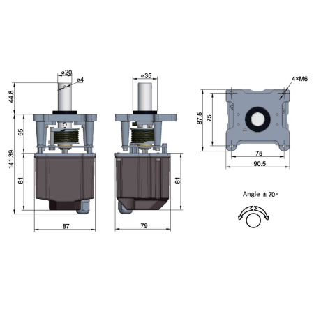 Промышленный джойстик-переключатель QT-N61 LSSINE широко используется в области подъёмно-транспортного и судового оборудования