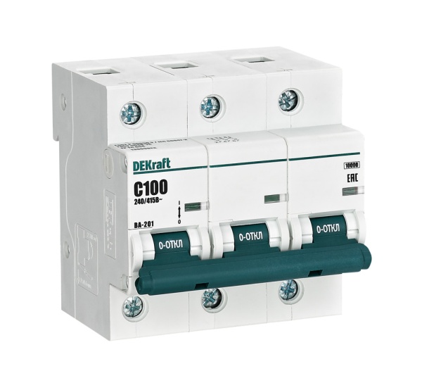 Авт. выкл. 3Р 100А х-ка С ВА-201 10кА