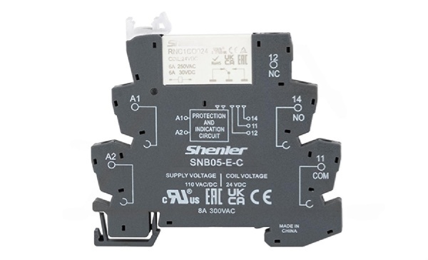 Реле интерфейсное RNC1CO024 с колодкой SNB05-E-C, винтовой зажим, 1CO, 6A(250VAC), 110VAC/DC, LED, W=6.2mm
