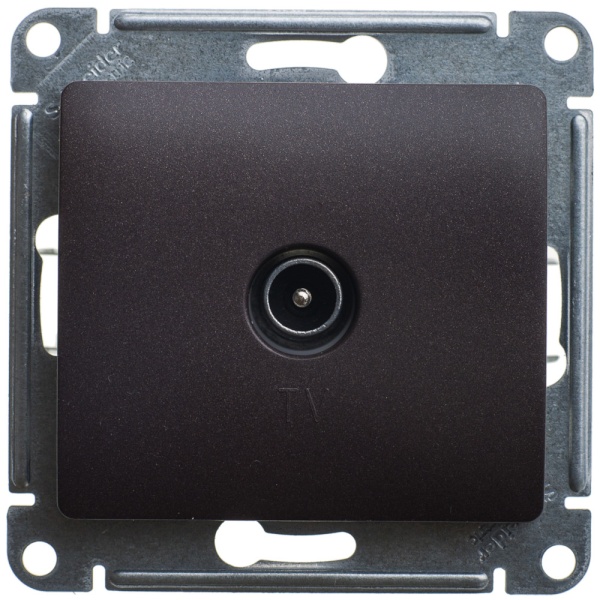 GLOSSA TV РОЗЕТКА проходная 4DB, ШОКОЛАД