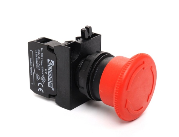 Кнопка аварийная  Ф40мм (1НЗ) (CP)