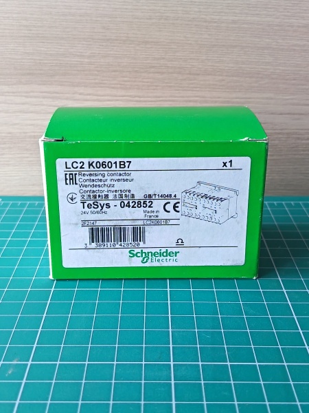 КОНТАКТОР РЕВЕРС. K 3P,6 А,НЗ,24V 50/60 ГЦ,МЕХ. БЛОКИР ЗАЖИМ ПОД ВИНТ