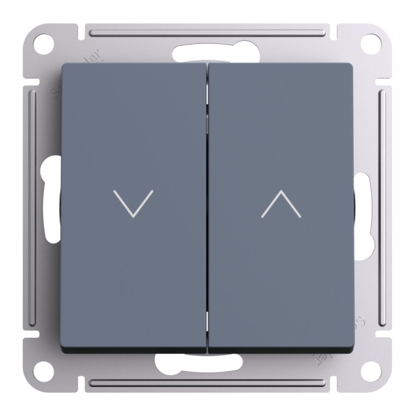 ATLASDESIGN 2-клавишный ВЫКЛЮЧАТЕЛЬ ДЛЯ ЖАЛЮЗИ, сх.4, 10А, механизм, ГРИФЕЛЬ