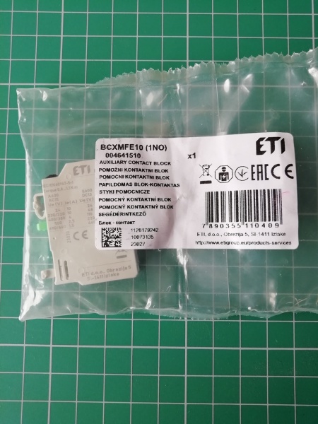 Блок контакт BCXMFE10 (1NO) фронтальный