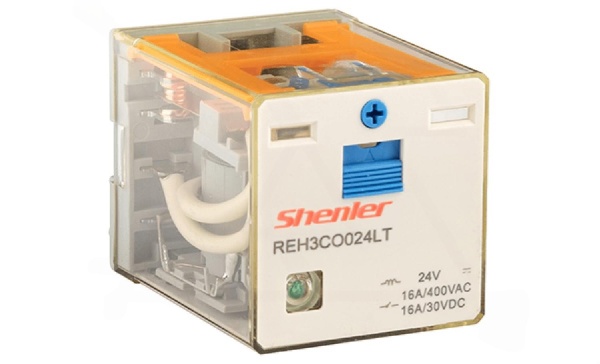 Реле REH3CO024LT, 3CO, 16A(400VAC/30VDC), 24VDC, мех. инд., тест-кнопка, LED