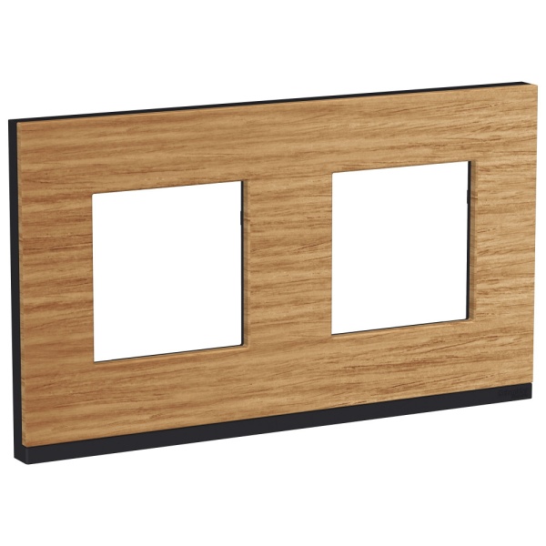 UNICA PURE РАМКА 2-постовая, горизонтальная, ДУБ/антрацит
