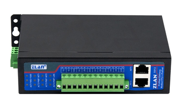 Преобразователь интерфейсов (протоколов) ZLAN9913-M, Modbus RTU в Profinet IO slave, 4xRS-485, 2xEthernet, 24VDC, DIN35