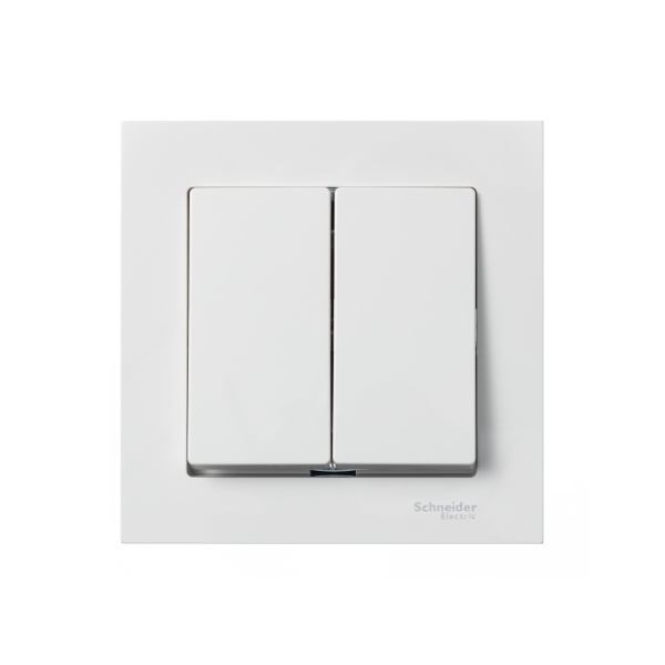 MERTEN КЛАВИША Х2, ПОЛ.БЕЛЫЙ, SM