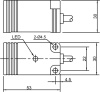 LANBAO LE30SF10DPC Индуктивный датчик 10 мм, прямоугольный, заподлицо, 10…30 DC, PNP, NC, PBT, кабел